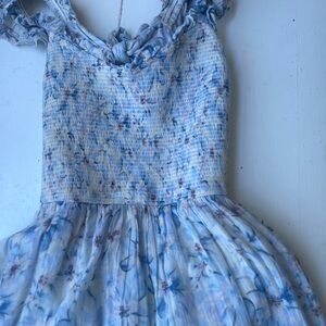 American Eagle Outfitters Blue Smocked Sundress